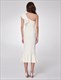 One Shoulder Flutter Sleeve Mermaid Dress With Ruffles And Slits