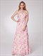 Halter Neck Sleeveless Tiered Ruffle Chiffon Floral Print Maxi Dress