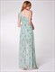 A Line One Shoulder Sleeveless Ruffle Neck Floral Dress With Split