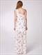 A Line One Shoulder Sleeveless Ruffle Neck Floral Dress With Split