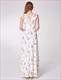 V-Neck Sleeveless Ruffle Floor-Length Chiffon Floral Dress