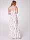 Strapless Ruffle Neck Chiffon Floral Maxi Dress With Belt