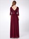 A-Linien Juwelenausschnitt Spitzenoberteil Chiffon Ballkleid mit 3/4 Ärmel