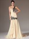 One Shoulder Ärmelloses Perlenbesetztes Applikationes Sheath Prom Dress
