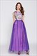 Lace Bodice Floor Length Bridesmaid Dresses With Short Sleeves