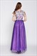 Lace Bodice Floor Length Bridesmaid Dresses With Short Sleeves