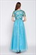 Lace Bodice Floor Length Bridesmaid Dresses With Short Sleeves