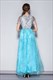 Embroidered Floral Print Bridesmaid Dress With Short Sleeves