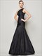 Langes formelles Meerjungfrau-Kleid mit One-Shoulder, gerafftem Oberteil und Drop-Waist
