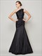 Langes formelles Meerjungfrau-Kleid mit One-Shoulder, gerafftem Oberteil und Drop-Waist