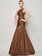 Langes formelles Meerjungfrau-Kleid mit One-Shoulder, gerafftem Oberteil und Drop-Waist