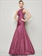 Langes formelles Meerjungfrau-Kleid mit One-Shoulder, gerafftem Oberteil und Drop-Waist