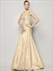 Langes formelles Meerjungfrau-Kleid mit One-Shoulder, gerafftem Oberteil und Drop-Waist