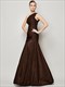 Langes formelles Meerjungfrau-Kleid mit One-Shoulder, gerafftem Oberteil und Drop-Waist