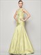 Langes formelles Meerjungfrau-Kleid mit One-Shoulder, gerafftem Oberteil und Drop-Waist