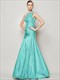 Langes formelles Meerjungfrau-Kleid mit One-Shoulder, gerafftem Oberteil und Drop-Waist