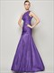 Langes formelles Meerjungfrau-Kleid mit One-Shoulder, gerafftem Oberteil und Drop-Waist