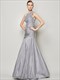 Langes formelles Meerjungfrau-Kleid mit One-Shoulder, gerafftem Oberteil und Drop-Waist
