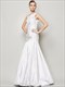 Langes formelles Meerjungfrau-Kleid mit One-Shoulder, gerafftem Oberteil und Drop-Waist