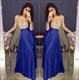 Zweiteiliges langes Prom-Kleid mit transparentem Spitzenoberteil, Verzierungen und langen Ärmeln
