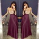 Zweiteiliges langes Prom-Kleid mit transparentem Spitzenoberteil, Verzierungen und langen Ärmeln