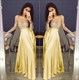 Zweiteiliges langes Prom-Kleid mit transparentem Spitzenoberteil, Verzierungen und langen Ärmeln