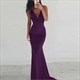 Ärmelloses bodenlanges Mermaid-Abschlussballkleid mit offenem Rücken