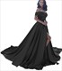 Meerjungfrau-Abendkleid mit schulterfreiem Schnitt und Spitzen-Besatz