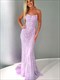 Spaghettiträger Rückenfreies Langes Prom Kleid