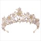 Braut-Haarschmuck mit Strasssteinen, Blumen und Perlen