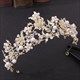Braut-Haarschmuck mit Strasssteinen, Blumen und Perlen