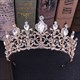 Barocke Braut-Tiara aus Legierung mit Strasssteinen