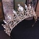 Barocke Braut-Tiara aus Legierung mit Strasssteinen