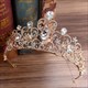 Rhinestone Flower Leaf Bridal Wedding Tiara Crown