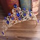 Rhinestone Flower Leaf Bridal Wedding Tiara Crown