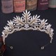 Crystal Rhinestone Leaf Bridal Tiara Princess Headpiece