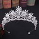 Crystal Rhinestone Leaf Bridal Tiara Princess Headpiece