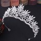 Crystal Rhinestone Leaf Bridal Tiara Princess Headpiece