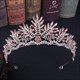 Crystal Rhinestone Leaf Bridal Tiara Princess Headpiece