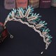 Crystal Rhinestone Leaf Bridal Tiara Princess Headpiece