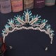 Crystal Rhinestone Leaf Bridal Tiara Princess Headpiece