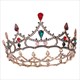 Vintage barocke Braut-Tiara mit Perlenverzierung in runder Form