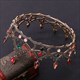 Vintage barocke Braut-Tiara mit Perlenverzierung in runder Form