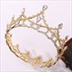Vintage barocke Braut-Tiara mit Perlenverzierung in runder Form