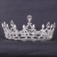 Vintage barocke Braut-Tiara mit Perlenverzierung in runder Form