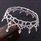 Vintage barocke Braut-Tiara mit Perlenverzierung in runder Form