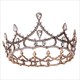 Vintage barocke Braut-Tiara mit Perlenverzierung in runder Form