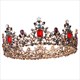 Vintage Black Baroque Princess Headpieces Beaded Bridal Tiara In Round