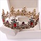 Vintage Black Baroque Princess Headpieces Beaded Bridal Tiara In Round