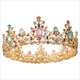 Vintage Black Baroque Princess Headpieces Beaded Bridal Tiara In Round